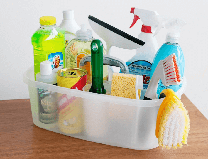 cleaning supply caddy