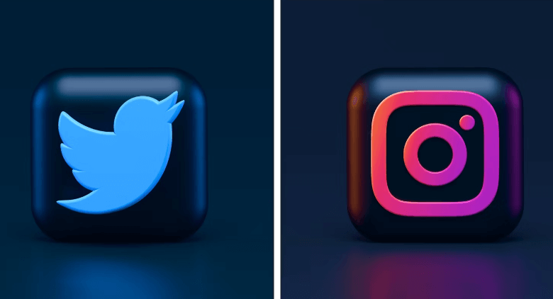 Instagram and Twitter