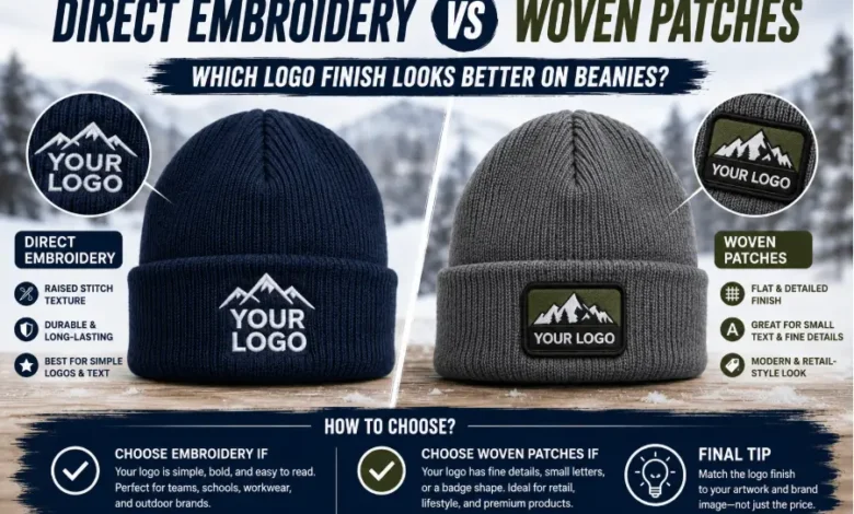 Direct Embroidery vs Woven Patches: Which Logo Finish Looks Better on Beanies?