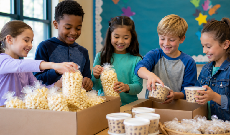 How Elementary Schools Can Teach Teamwork Through Popcorn Fundraisers and Cookie Dough Fundraiser Activities